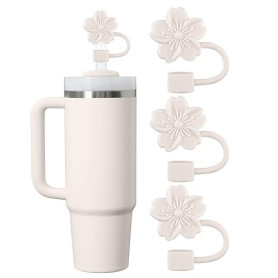 Hebterrka 3 pièces Stanley Couvre-pailles, 10 mm Embouts en paille, Capuchon de protection en silicone pour accessoires de gobel