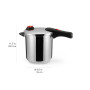 Amazon Basics Autocuiseur en acier inoxydable avec cuiseur vapeur et anneau en silicone supplémentaire, 9 L avec Panier
