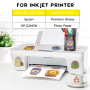 Ruibytree Papier Vinyle Autocollant Transparent A4 Jet d'Encre, 60 Feuilles | Compatible Cricut et Silhouette, Séchage Rapide, I