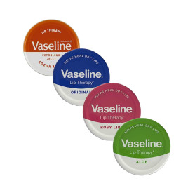 Vaseline Baume à Lèvres - Vaseline - Thérapie des Lèvres - Original, Beurre de Coco, Alo Vera et Rosy Boîte de 20 g - Soulage le