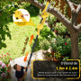 4 en 1 Tronconneuse à Batterie&Secateur Electrique avec Perche Télescopique | Portée Max Jusqu'à 4,2m, 1000 W Moteur & 2 Batteri