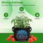CHRORINE Lot de 6 sacs de culture de 10 gallons 300G - Pots en tissu d'aération épaissis avec poignées, adaptés pour la plantati