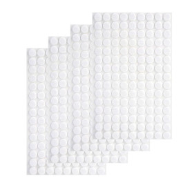 Wosyoodo 540 Pièces Scratch Autocollant Rond, 10mm Scratch Autocollant Double Face, Pastille Scracht Adhesif, Autocollantes Hook