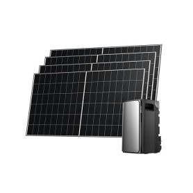 ECOFLOW Kit Solaire de Stream Ultra, Batterie 1,92 kWh avec Panneaux solaires rigides 500W*4, 4 entrées solaires MPPT 2800 W, Po