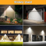 FGRYB 30W Projecteur LED Extérieur avec Détecteur de Mouvement - 2 Packs | Blanc Froid 6500K, IP66 Etanche,Télécommande Incluse.