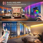 LUXONIC 5M Neon Ruban LED, RGB, Etanche, 24V Flexible Bande LED Néon | en Silicone avec APP/Télécommande, Synchronisation Musica