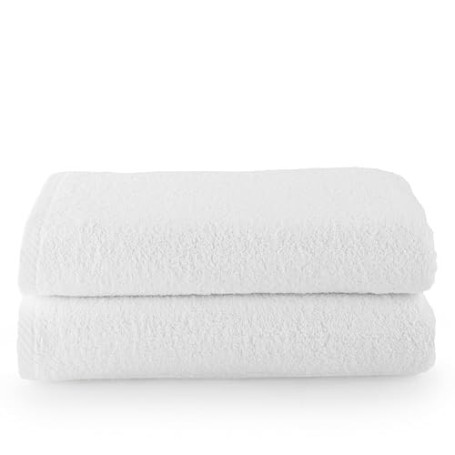 Top Towel - Plus - Lot de 2 Grandes Serviettes de Bain - Grandes Serviettes de Douche - Serviette de Bain de 100 x 150 cm - Blan