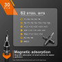 JOREST 40Pcs Kit Tournevis de Précision, Set Outils avec Torx T1 T2 T3 T4 T5, T6 T7 T8 T9 T10 T15 T20, Etoile P2/P5/P6, Triwing