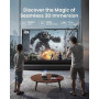 JMGO New N1S 4K Mini Videoprojecteur, Triple Laser, 1700 ISO Lumens, GTV | Gimbal Instantané Autofocus, Netflix, 110% BT.2020, H