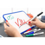 BIC Velleda 1741 Feutres pour Tableau Blanc Effaçables à Sec Pointe Conique Moyenne - Couleurs Assorties, Pochette de 4