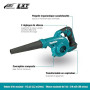 Makita DUB185Z Soffiatore Batteria 18V LXT 98 m/s 3,2m³/Min Solo Corpo