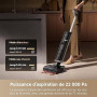 dreame H15 Pro Heat Aspirateur Laveur, Nettoyage des sols à 85 °C | bras robotisé IA GapFree, capteur RVB intelligent, 22000Pa,