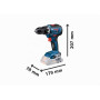 Bosch Professional 18V System perceuse-visseuse sans-fil GSR 18V-55 (couple max. 55 Nm, régime à vide 1 800 tr/min, avec 2 batte