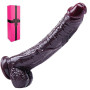 Gode ​​femelle extra large de 27 cm, gode noir réaliste, godemichets anus en silicone avec ventouse puissante, gode anal long po