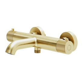 GoodHome Mitigeur bain/douche thermostatique Owens or brossé C10042464