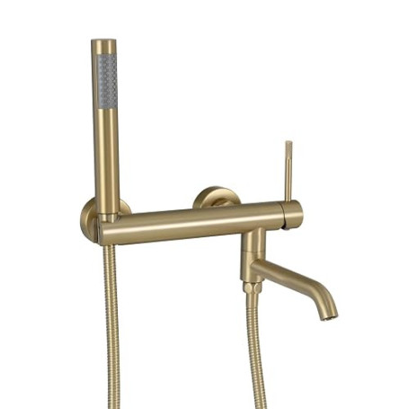 PHASAT Robinet de Baignoire Avec Douchette à Main, Mitigeur Douche Mural Baignoire bec Rotatif à 90°, Mitigeur Bain Douche Mural