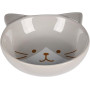Flamingo Gamelle pour Chats Kapo céramique Gris Rond - 280ml - 13,5x14,5x4cm - Gamelle pour la Nourriture et l'eau pour Chat