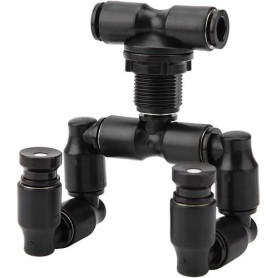 KSTE Brumisateur Aquarium, Reptiles brumisateur Mist Sprinkler Rainforest réservoir 360 Aquarium système réglable Connect 1/4 ''