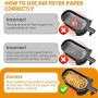 Papier Cuisson Air Fryer pour Philips Dual Airfryer Série 3000/5000 NA350 NA352 NA550 9L(6L/3L) Moulinex 8,3L(5,2L/3,1L), HONYAO