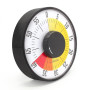 FISHTEC - Minuteur géant mécanique Visuel 60 Minutes - Grand Cadran 16 x 9 cm Zones Couleur - Alarme sonore puissante sans Pile