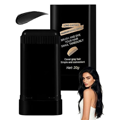 Zeayebsr 1Pcs Bâton de coloration 2-en-1 et peigne, teinture au peigne sûre et pratique, bâton de retouche, résistant à l'eau et