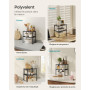 SONGMICS Étagère de Cuisine, Lot de 4, Organisateur, Porte-épices | Empilable, extensible, en Métal, Bois d’Ingénierie, Noir d'E