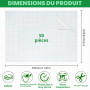 XTUDOU® 50 Pièces Films de Plastification A4, Feuilles Plastique Autocollantes et Imperméables 30,5 * 21,5cm pour Copies Botaniq