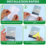 XTUDOU® 50 Pièces Films de Plastification A4, Feuilles Plastique Autocollantes et Imperméables 30,5 * 21,5cm pour Copies Botaniq