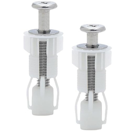 2 Pièces Fixation Abattant WC,Fixation Cuvette WC,Fixation Abattant WC Universel,pour Siège de Toilette,Matériau en Nylon(Style
