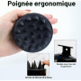 JOYOLA Lot de 4 Applicateur Huile Cheveux, Hair Oil Applicator avec Peigne Brosse Massage, Hair Dye Brush Bottle, Brumisateur, O