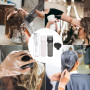 JOYOLA Lot de 4 Applicateur Huile Cheveux, Hair Oil Applicator avec Peigne Brosse Massage, Hair Dye Brush Bottle, Brumisateur, O