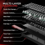 YUNZII MAD68 HE Clavier Gamer Filaire 8000Hz (Noir, Magnetic Amber Pro) | Rapid Trigger, Switch Magnétiques à Effet Hall, RGB, 6