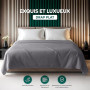 Utopia Bedding - Drap Plat - 225x255cm - Gris | Certifié Oeko-TEX - Polyester brossé Doux - Microfibre - Sans élastique