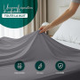 Utopia Bedding - Drap Plat - 225x255cm - Gris | Certifié Oeko-TEX - Polyester brossé Doux - Microfibre - Sans élastique