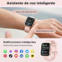 Montre Connectée Femme pour Samsung, iPhone, Android, 1.8" Smartwatch avec Appel Bluetooth, Voix de l'IA, Alexa intégrée, Smartw