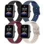 Oumida 4 Pièces Bracelet compatible avec Amazfit GTS 4/GTS 4 Mini, GTS 3/GTS 2/GTS 2e, 20mm Silicone Souple Bracelet pour Amazfi