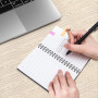 AGPTEK Carnet à Spirale avec Notes Colorées, Bloc Note Carnet de Poche avec Couverture Kraft, Cahier Spirale avec Porte-Stylo (S