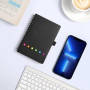 AGPTEK Carnet à Spirale avec Notes Colorées, Bloc Note Carnet de Poche avec Couverture Kraft, Cahier Spirale avec Porte-Stylo (S
