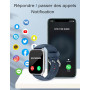 RUIMEN Montre Connectée Homme Femme avec Appel Bluetooth Rappel Intelligent Podometre Moniteur Sommeil Cardiofrequencemetre Oxym