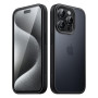 JETech Coque Mate pour iPhone 15 Pro, Noir | Protection de Qualité Militaire, Dos Mat Givré, Finition Anti-Traces de Doigts, Étu