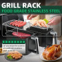 PETHREE Grille Air Fryer Stackable, 2 Pcs Accessoires Air Fryer Chaud Dual Zone, Accessoires pour Friteuse à air En Acier Inoxyd