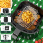 PETHREE Grille Air Fryer Stackable, 2 Pcs Accessoires Air Fryer Chaud Dual Zone, Accessoires pour Friteuse à air En Acier Inoxyd