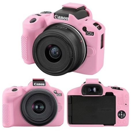 RAIALL Étui pour appareil photo Canon EOS R50, étui de protection souple en silicone pour appareil photo Canon EOS R50 Vlogging,