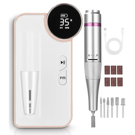 Ponceuse pour Ongles Électrique Professionnelle 35000 Tours,Ponceuse pour Ongles Sans Fil,Ponceuse pour Ongles Lime à Ongles Ele