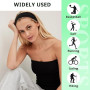 Sularpek 2PCS Bandeau Cheveux Femme, Bandeau Noir Cheveux Sport, Bandeaux de Cheveux Élastique Antidérapant, Bandeau Cheveux Lar