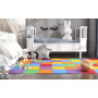 Mocosy 18 Pièces Dalles de Sol Fitness, Tapis Musculation & Protection Sol | 30x30cm, Mousse EVA Haute Densité 1cm, Imbriquable,