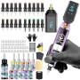 Kit de Machine à Tatouer Rotative Sans Fil POSEIDON avec 20 Cartouches d'Aiguilles,Encres & 2 Batteries Rechargeables | Pistolet