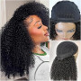 Perruque Femme Naturelle Demi tête Kinky Curly Half Wig Human Hair 12 Pouce | Glueless Femme Naturelle Cheveux Humains Upgrade 3