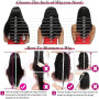 Perruque Femme Naturelle Demi tête Kinky Curly Half Wig Human Hair 12 Pouce | Glueless Femme Naturelle Cheveux Humains Upgrade 3