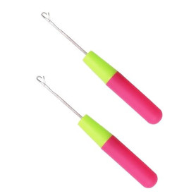 Latch Aiguille à Crochet, 2 Pcs Outils de Tissage, pour DIY, Artisanat, Tressage